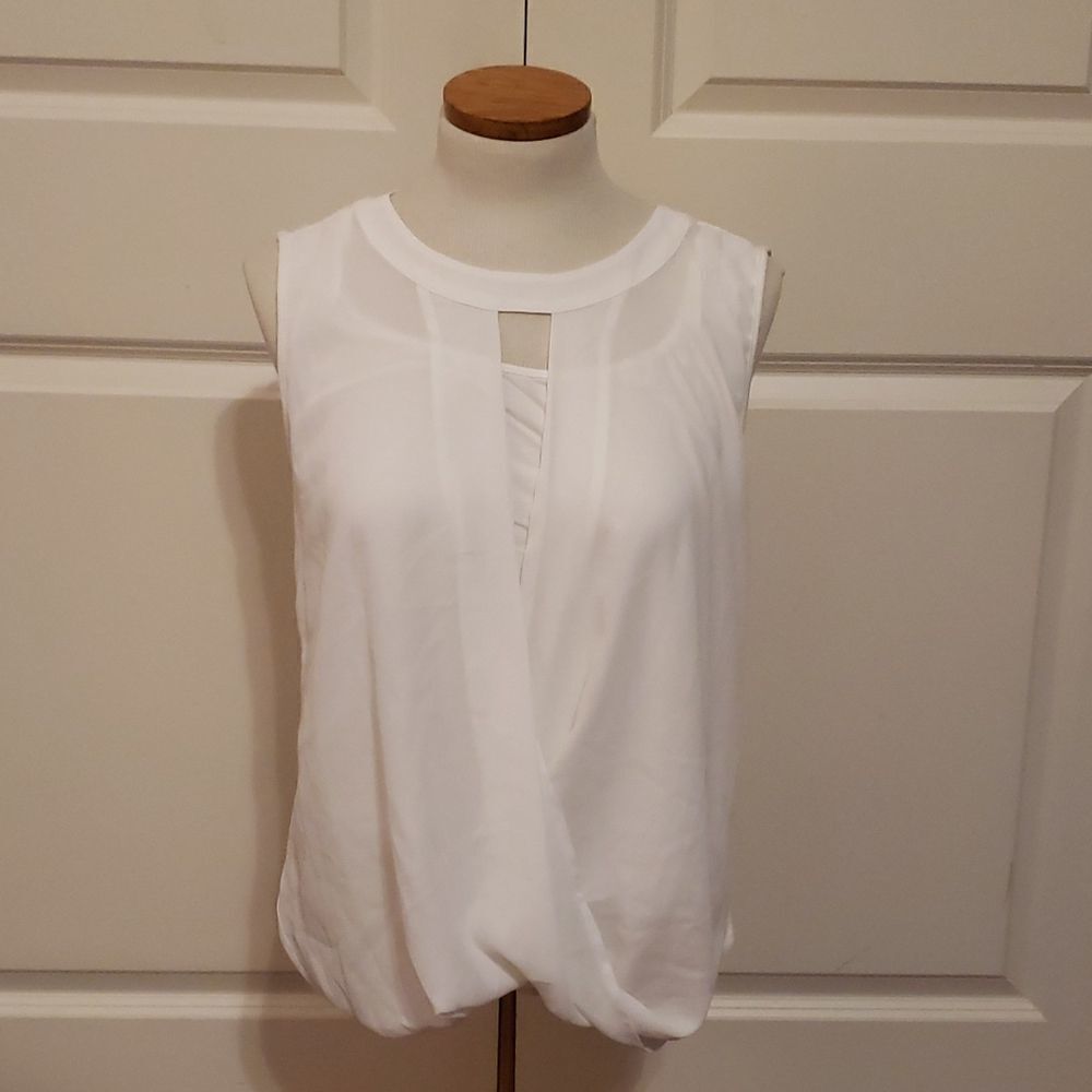 41 Hawthorn Clearwater Mixed Material Surplice Blouse Size‎ Medium Petite